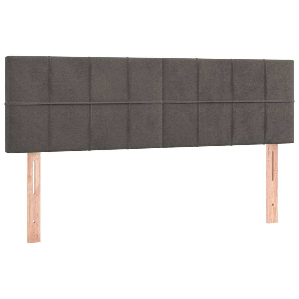 Kopfteil Hellgrau 80x5x118/128 cm Samt