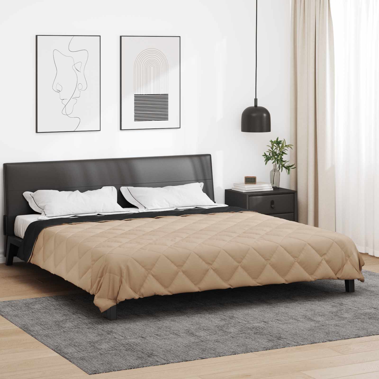 Sommerdecke Anthrazit 200 x 135 cm Mikrofaser