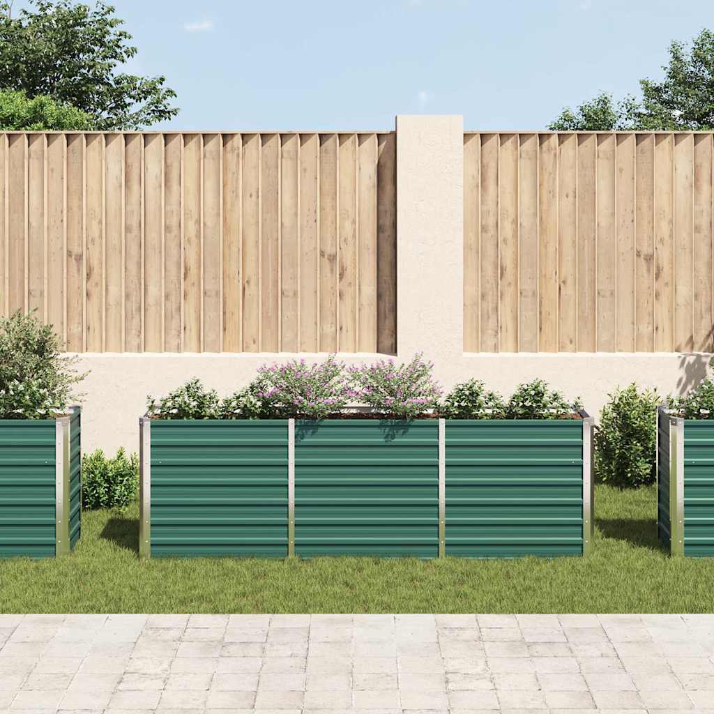 Garten-Hochbeet Verzinkter Stahl 240x80x77 cm Grün