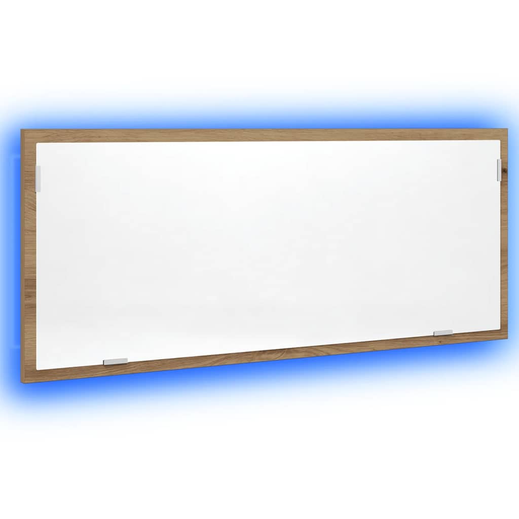 LED-Badspiegel Weiß 100x8,5x37 cm Acryl