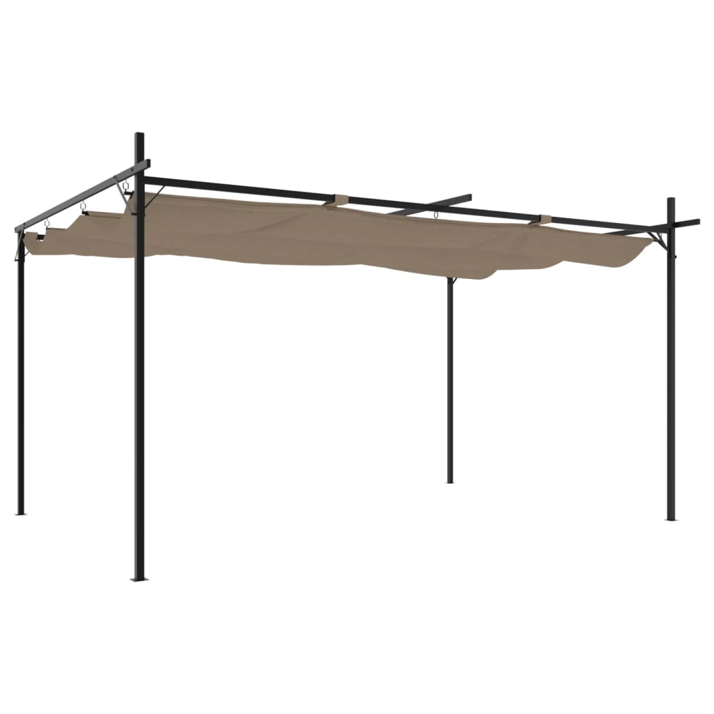 Pergola mit Schiebedach Creme 295x292x230 cm