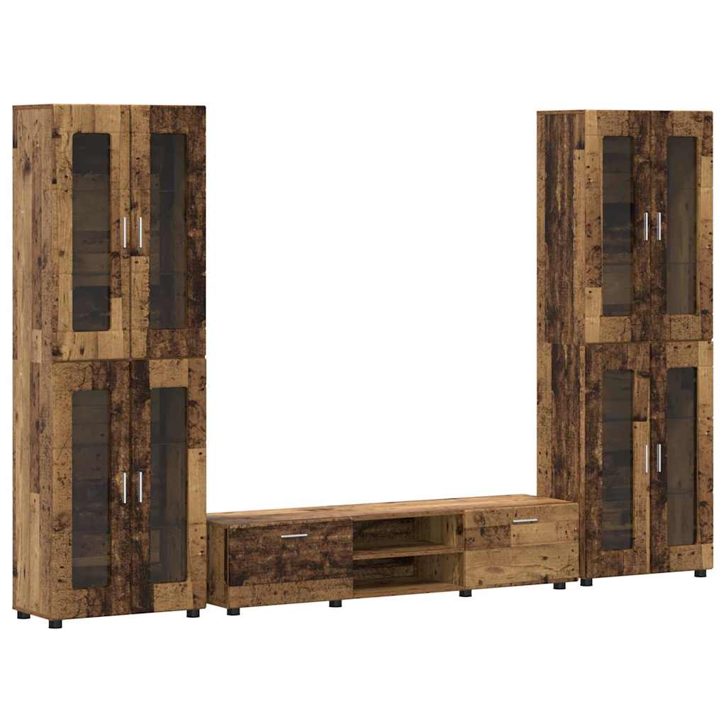 Highboard mit Regal FLORIN Weiß 60 x 35 x 182 cm Holzwerkstoff