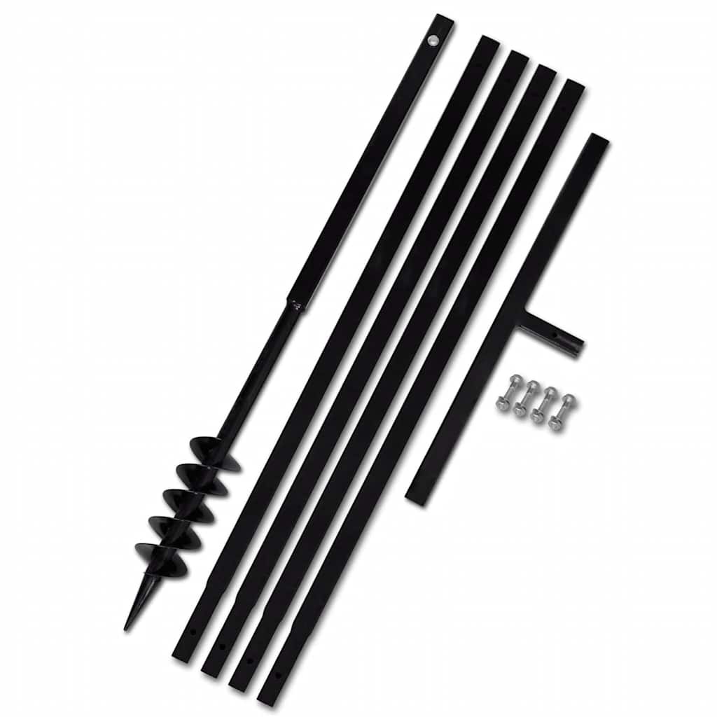 Erdbohrer mit Griff 100 mm Verlängerungsrohr 9 m