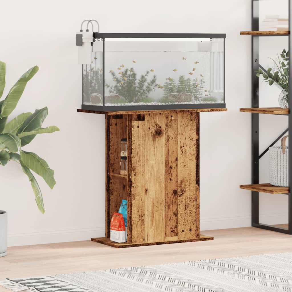 Aquariumständer Weiß 60,5x36x72,5 cm Holzwerkstoff