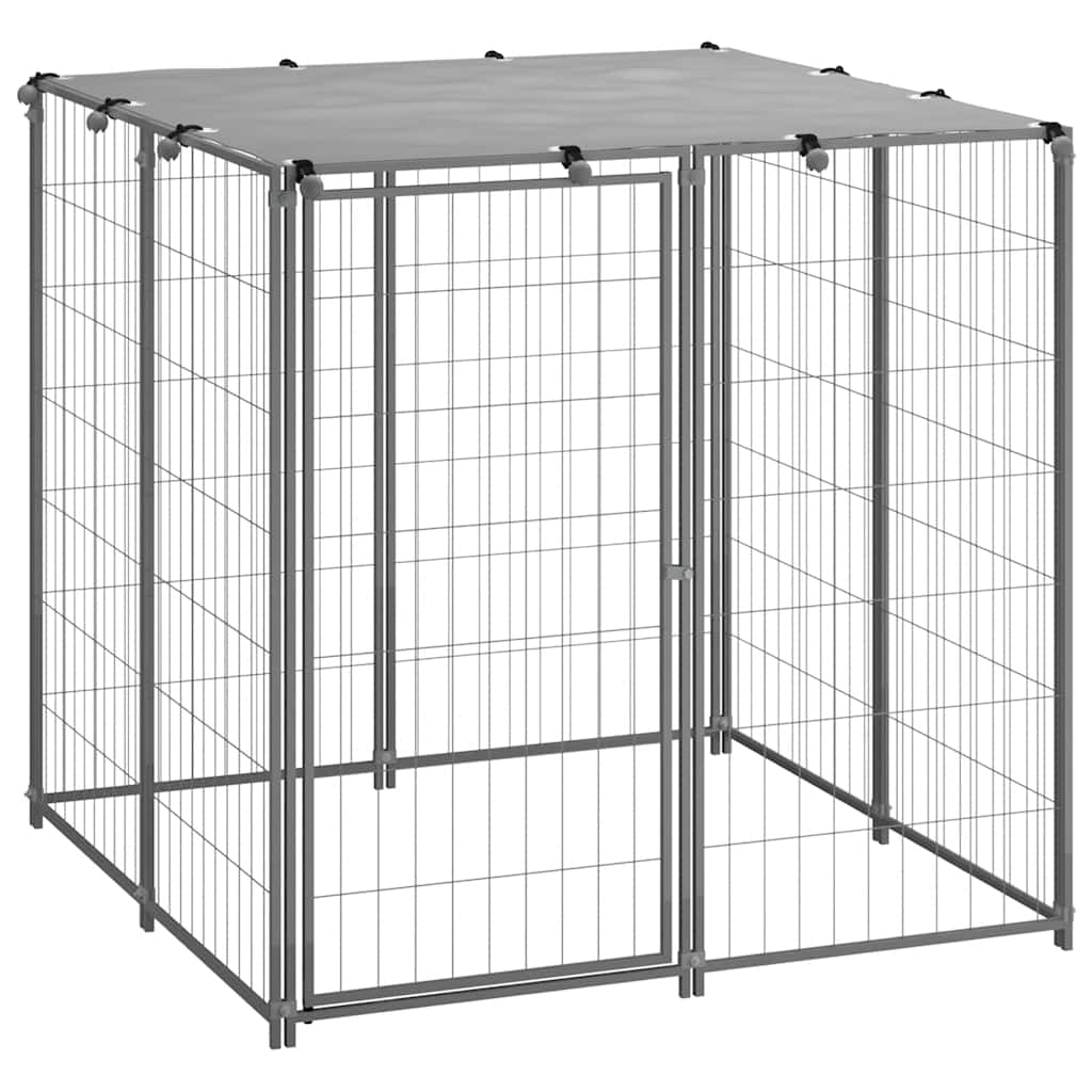 Hundezwinger 110x110x110 cm Stahl Schwarz
