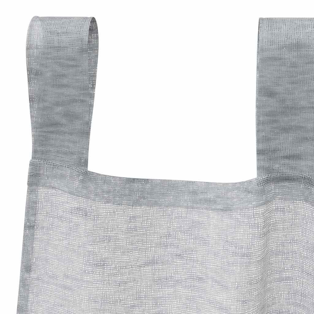 Voile-Vorhang mit Vorhängen 2 pcs Weiß 140 x 140 cm Polyester