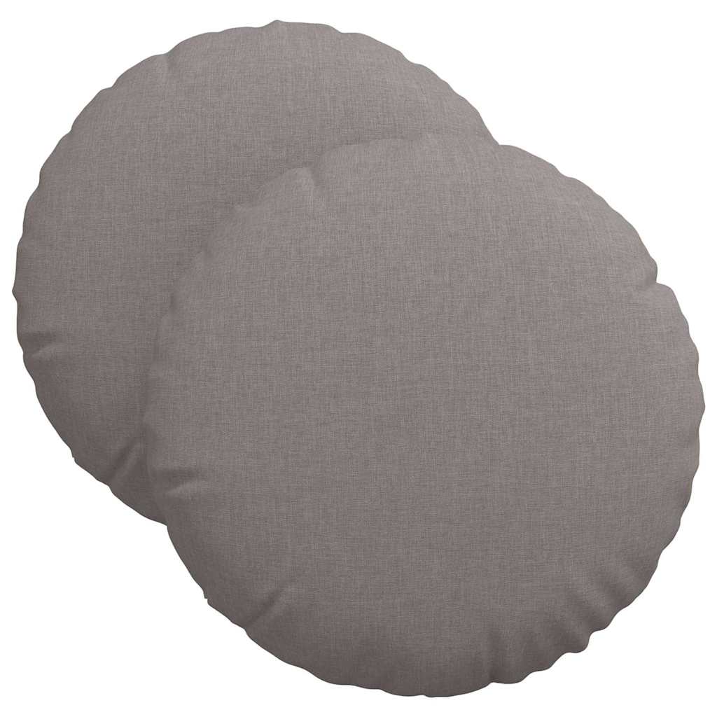 Sitzkissen 2 pcs Hellgrau Ø30 x 13 cm Stoff