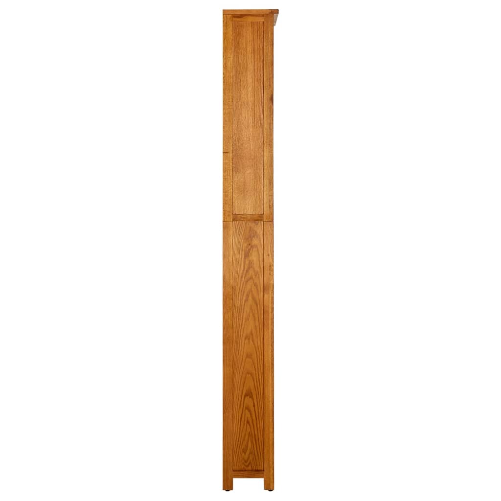 Bücherregal 3 Fächer 70x22,5x82 cm Massivholz Eiche