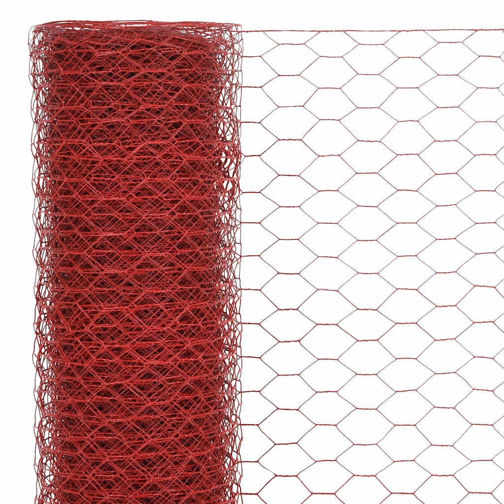 Maschendrahtzaun Verzinkter Stahl Hexagon 1×25 m Silbern
