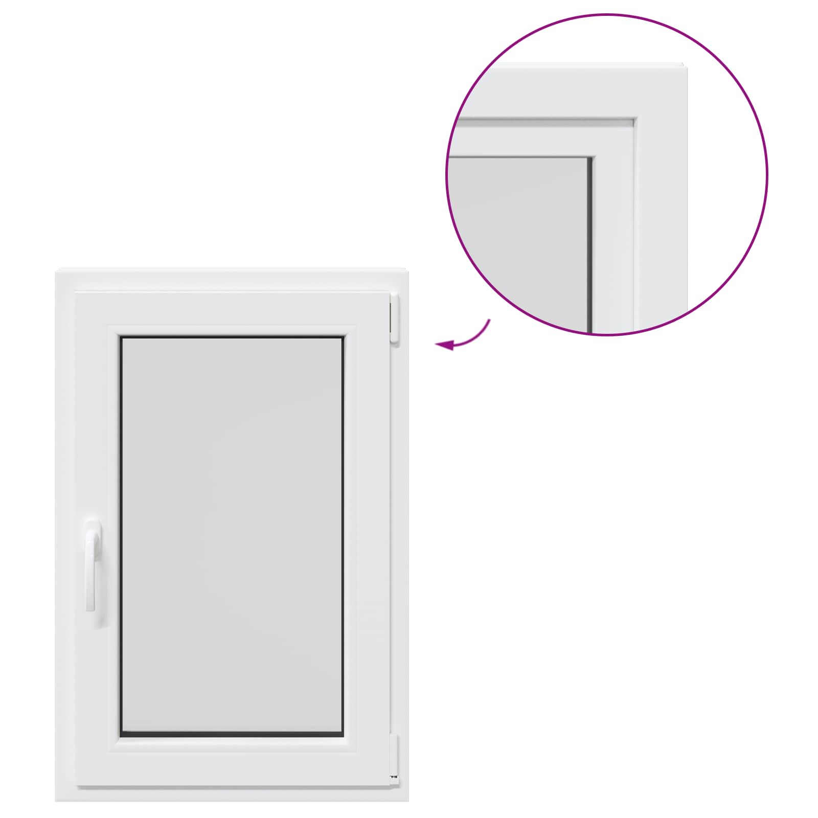 Kellerfenster RISOR 50 x 50 cm PVC und Glas Weiß