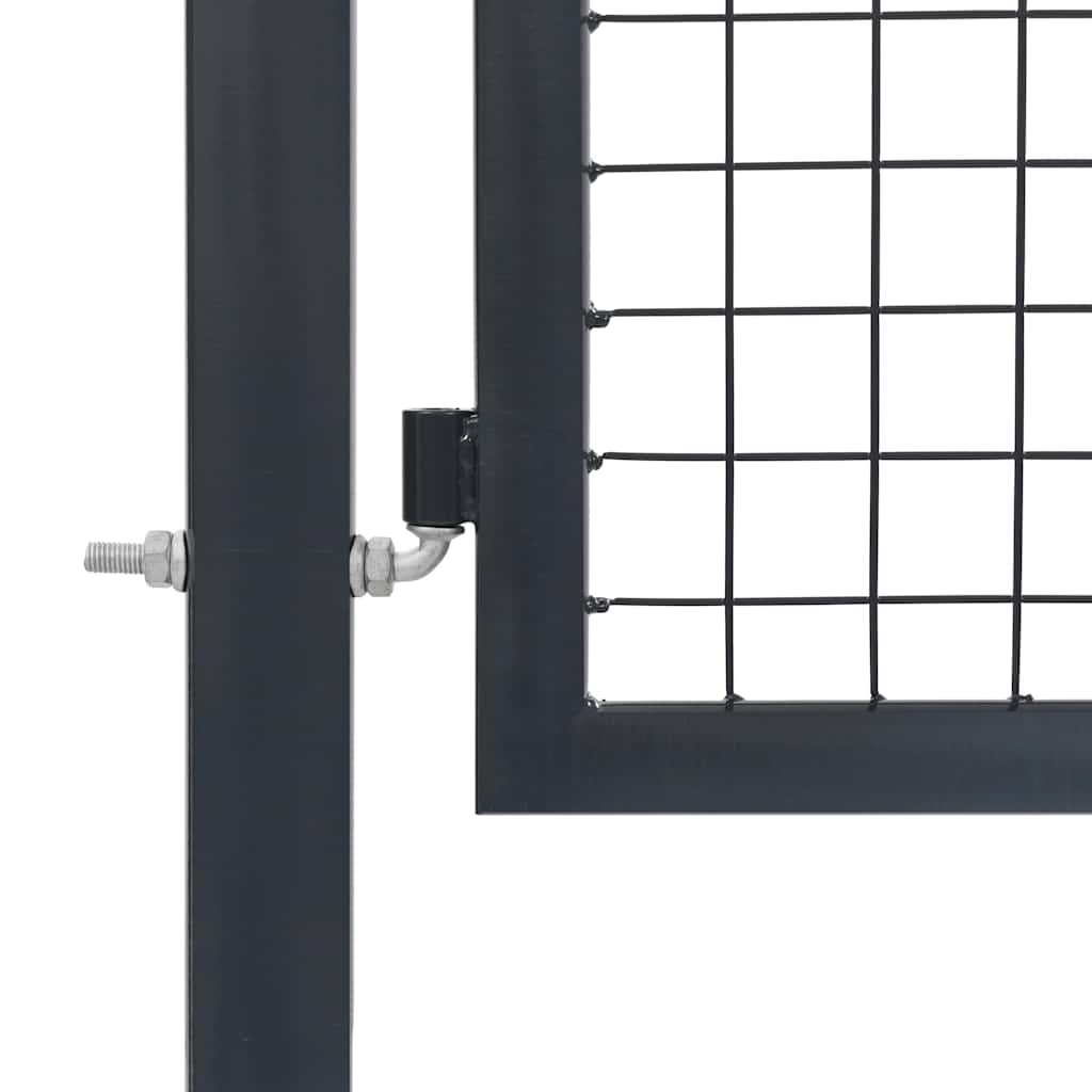 Gartentor mit Pfosten Stahl 350 x 100 cm Anthrazit