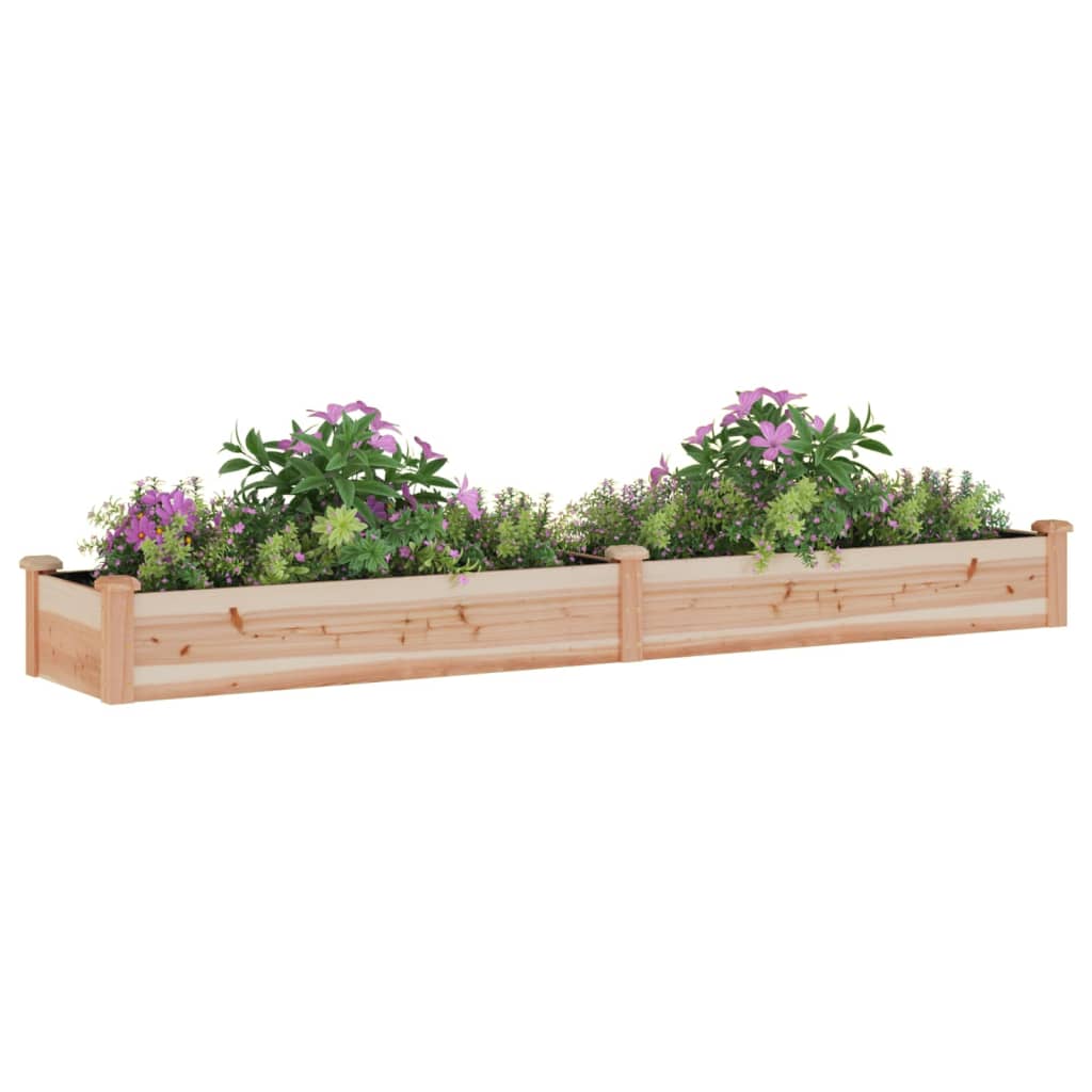 Hochbeet mit Einsatz Grau 120x45x25 cm Massivholz Tanne