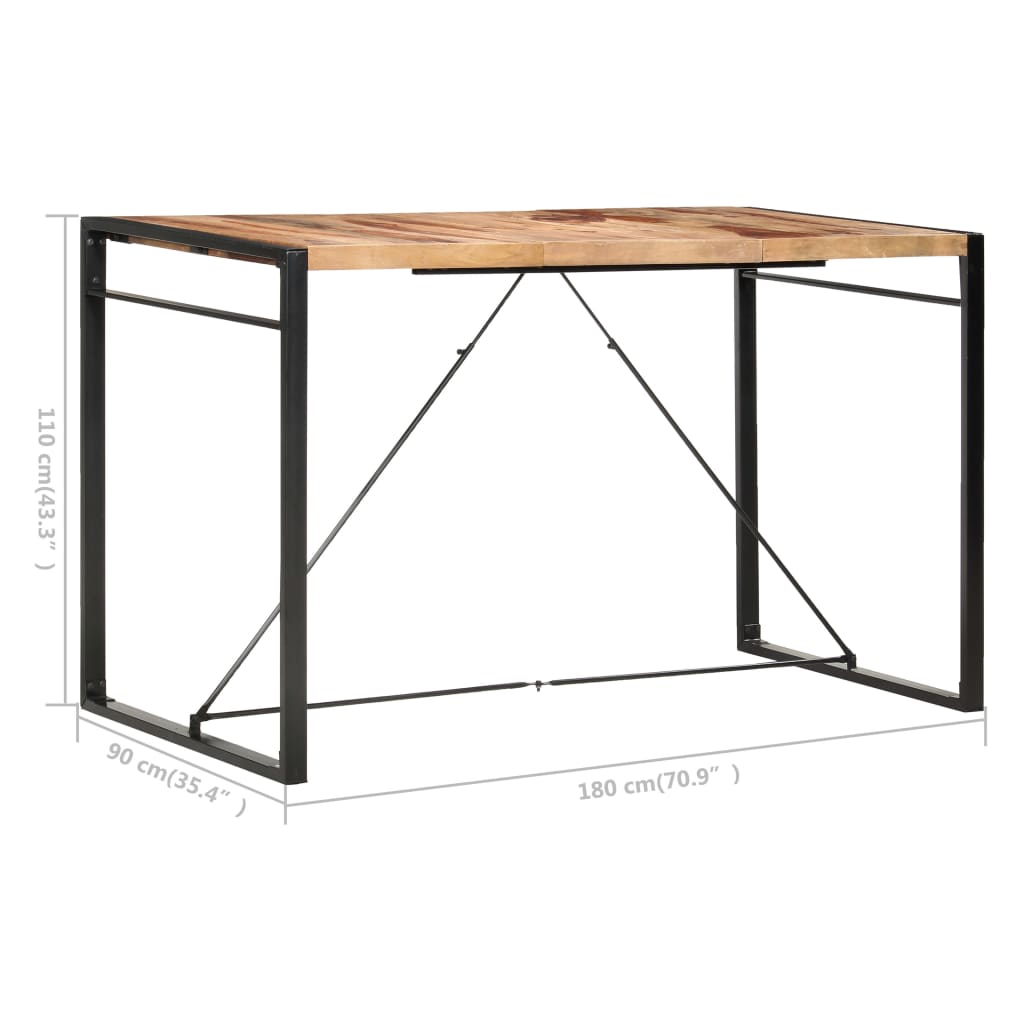 Bartisch 110 x 60 x 110 cm Massivholz Mango
