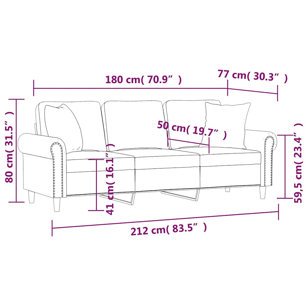 2-Sitzer-Sofa mit Zierkissen Dunkelgrün 120 cm Samt