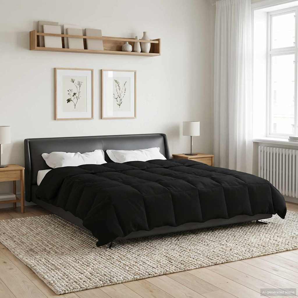 Ganzjahresbettdecke Anthrazit 135 x 200 cm Mikrofaser