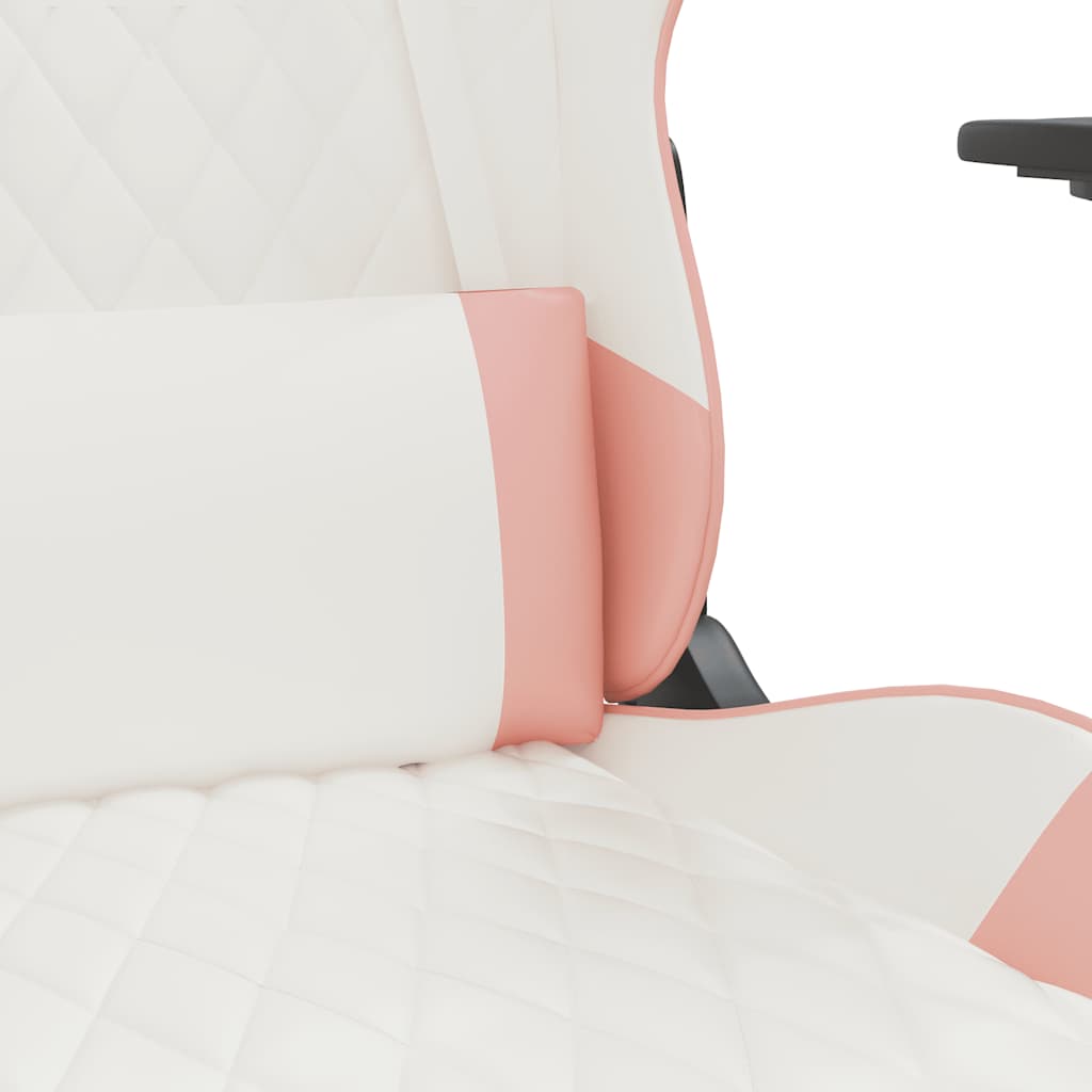 Gaming-Stuhl mit Massagefunktion Schwarz und Blau Kunstleder