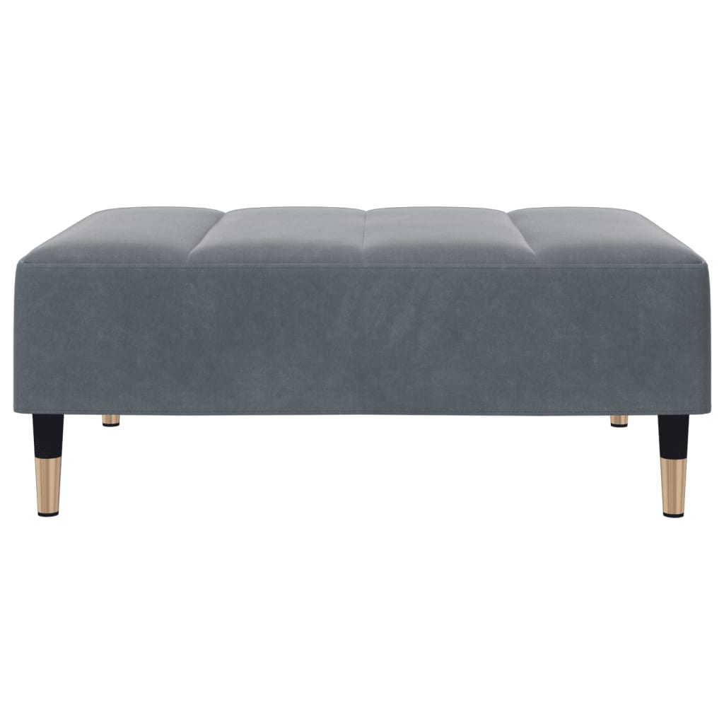 Fußhocker Hellgrau 77x55x31 cm Samt