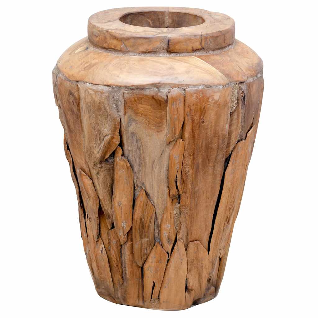 Deko-Vase 40 x 100 cm Massivholz Teak