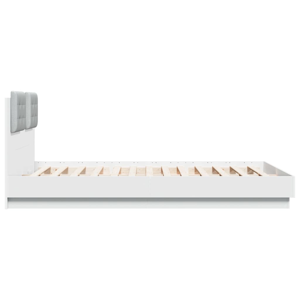 Bettgestell mit Kopfteil Grau Sonoma 180x200 cm Holzwerkstoff