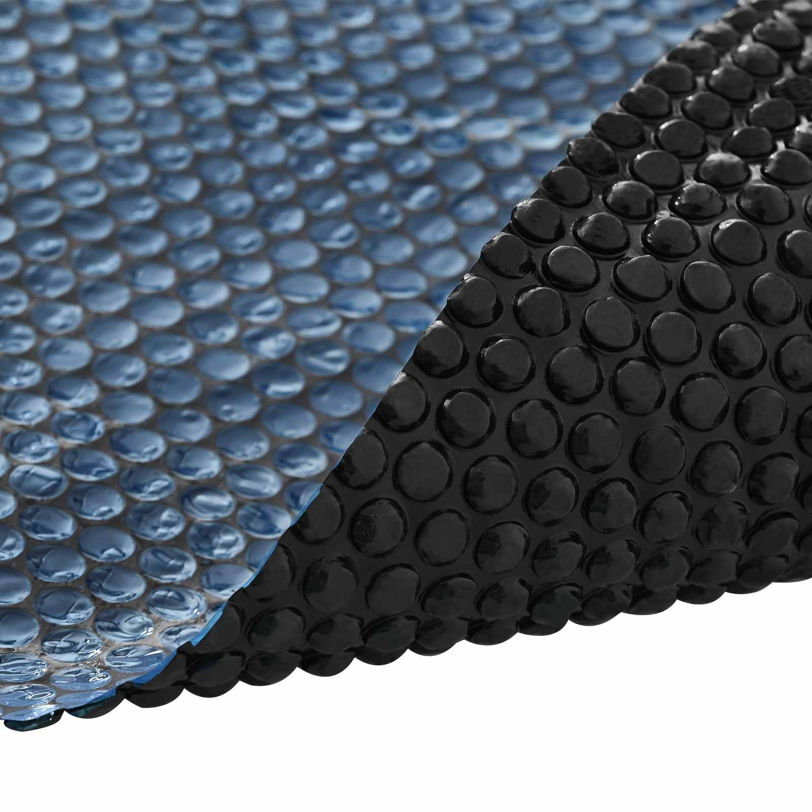 Solar Poolabdeckung Hochwertig Ø 210 cm 200 μm Rund PE Schwarz