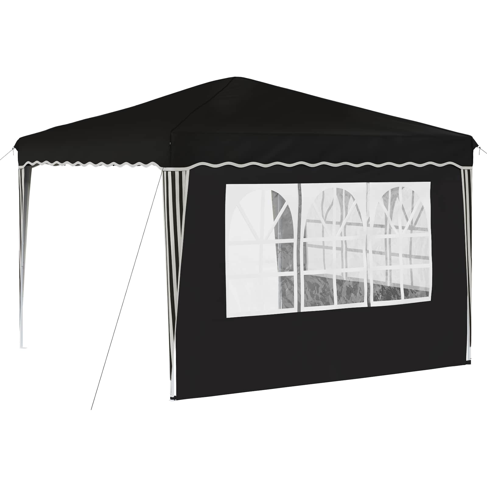 Pop-up Partyzelt 288 x 288 x 245 cm Creme Oxford-Stoff