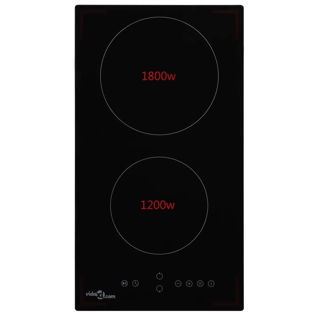 Glaskeramik-Kochfeld mit 4 Platten Touch Control 6000 W