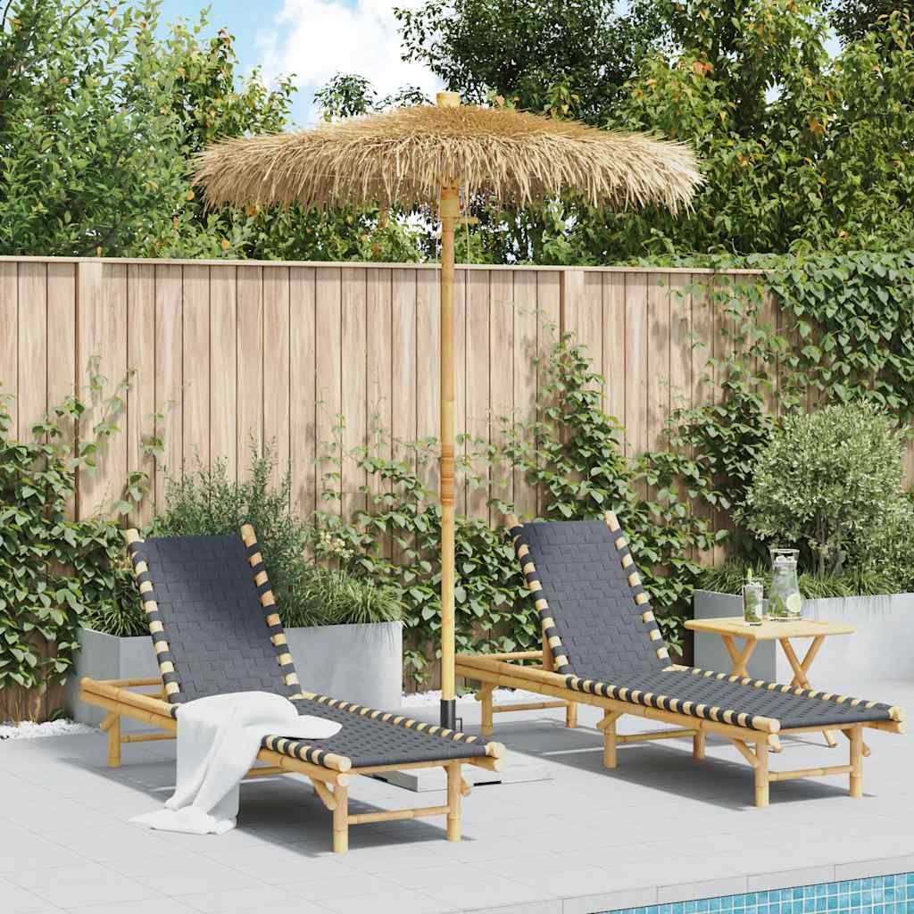 Tiki-Schirm mit Bananenblatt-Dach 150 cm Bambus