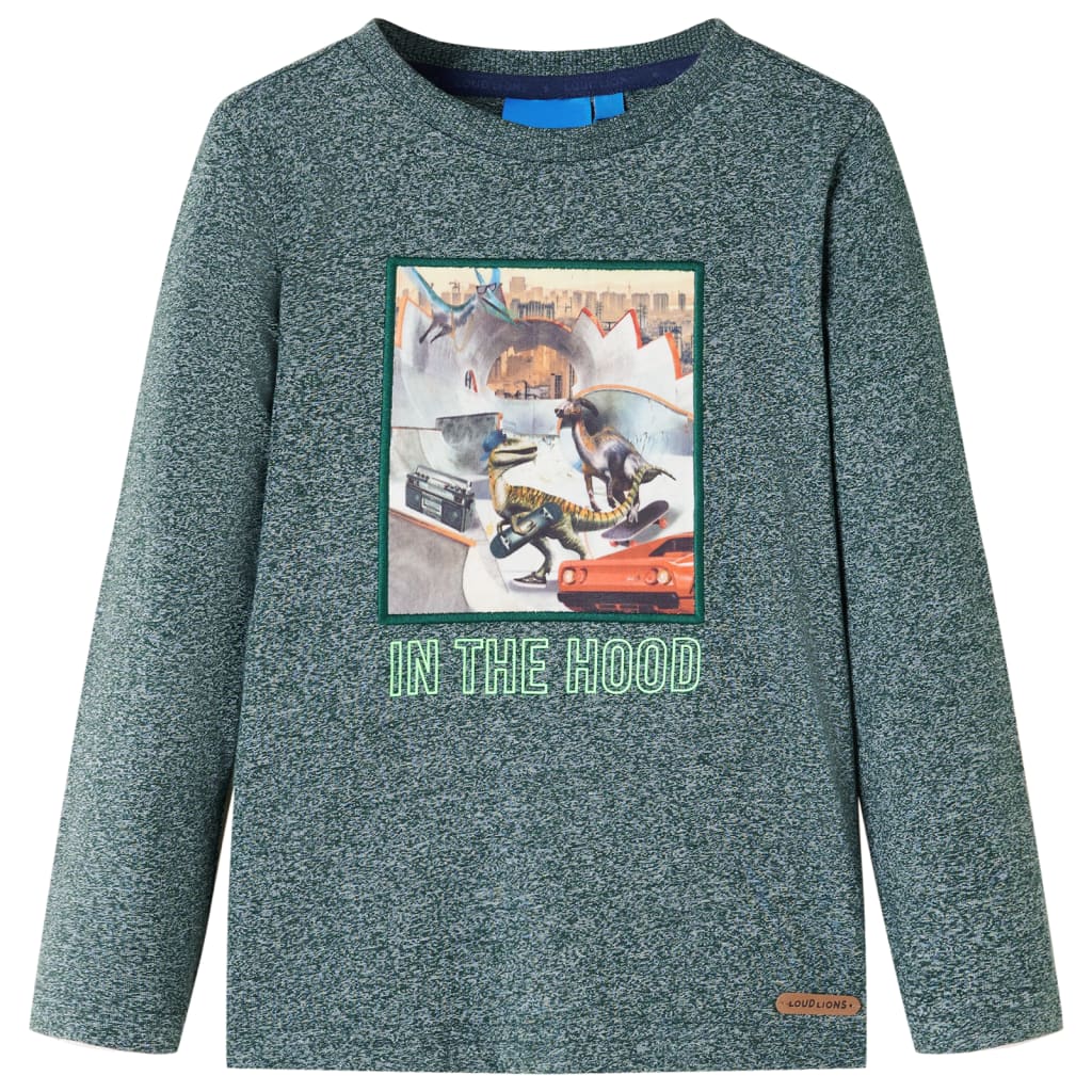 Kinder-Langarmshirt Cognac Melange 104