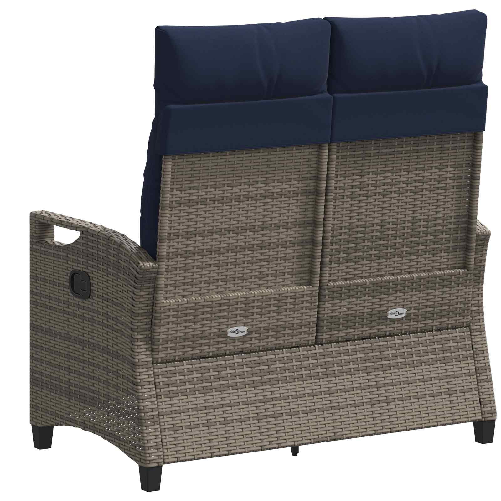 Gartenbank Schwarz 105 x 60 x 112 cm Stahl und Polyester