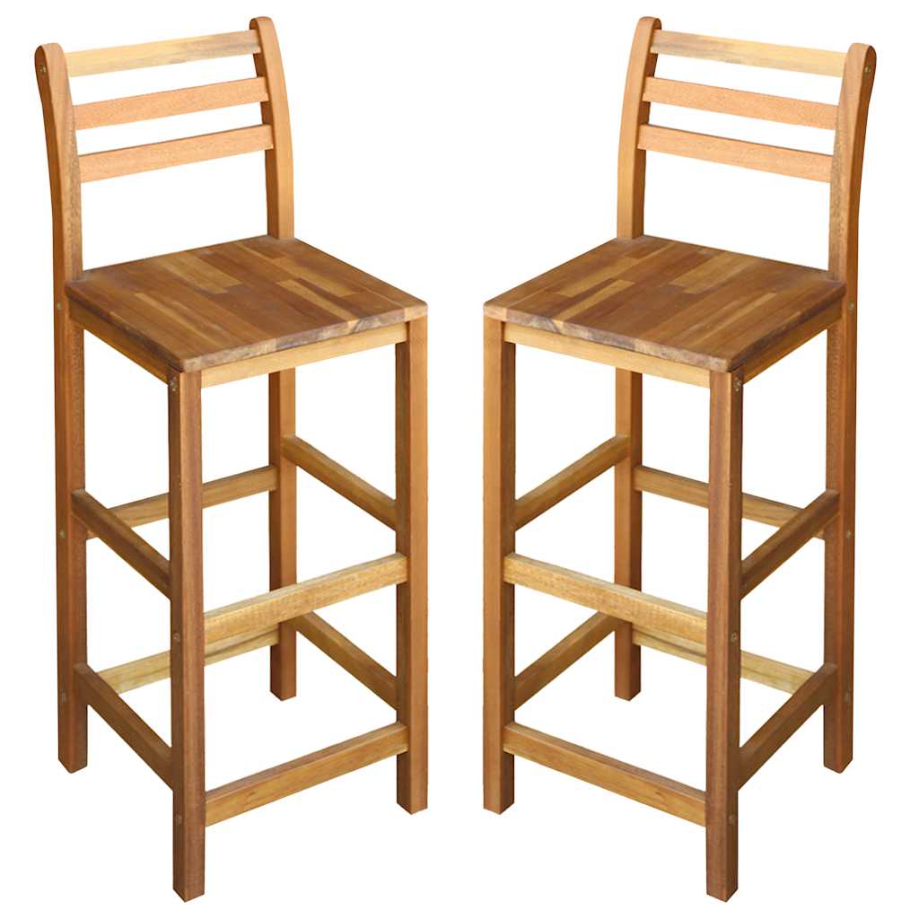 Barhocker 4 Stk. Massivholz Akazie