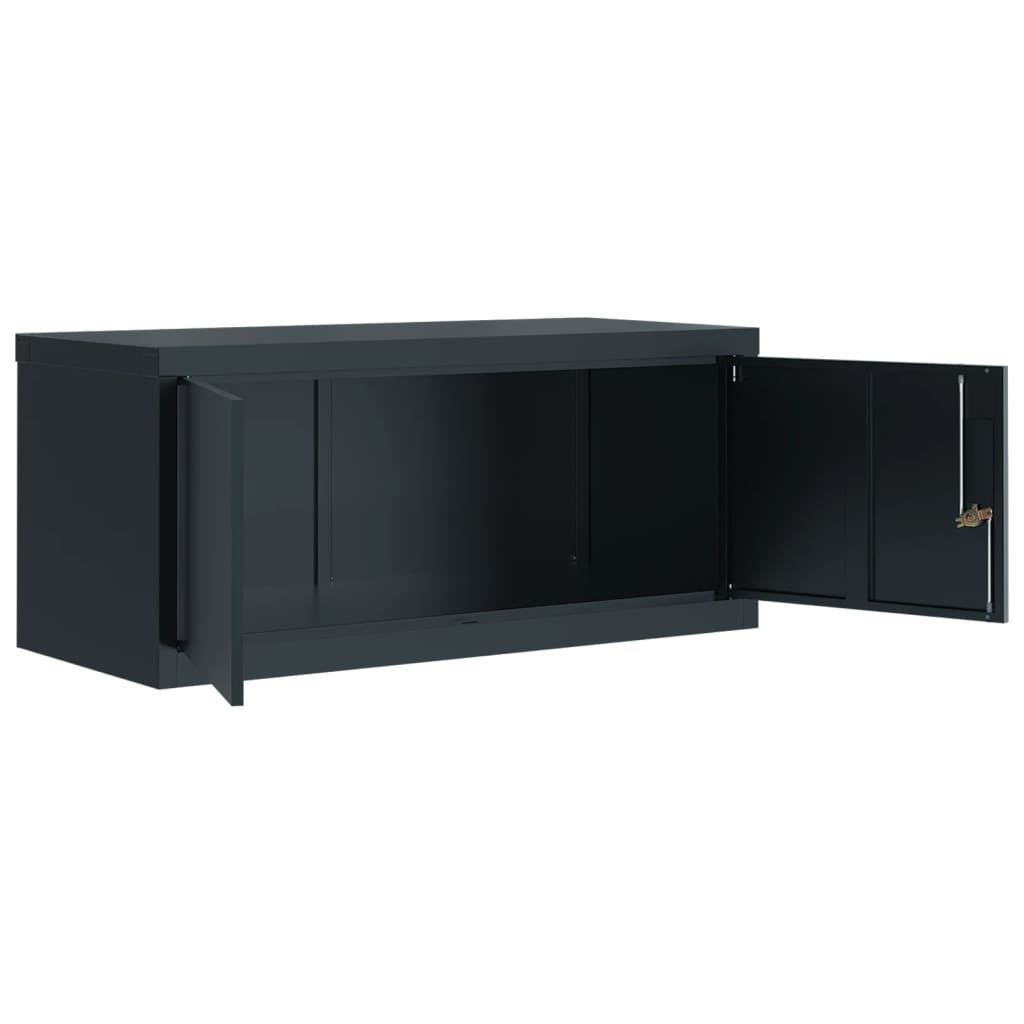 Aktenschrank Weiß 90x40x110 cm Stahl
