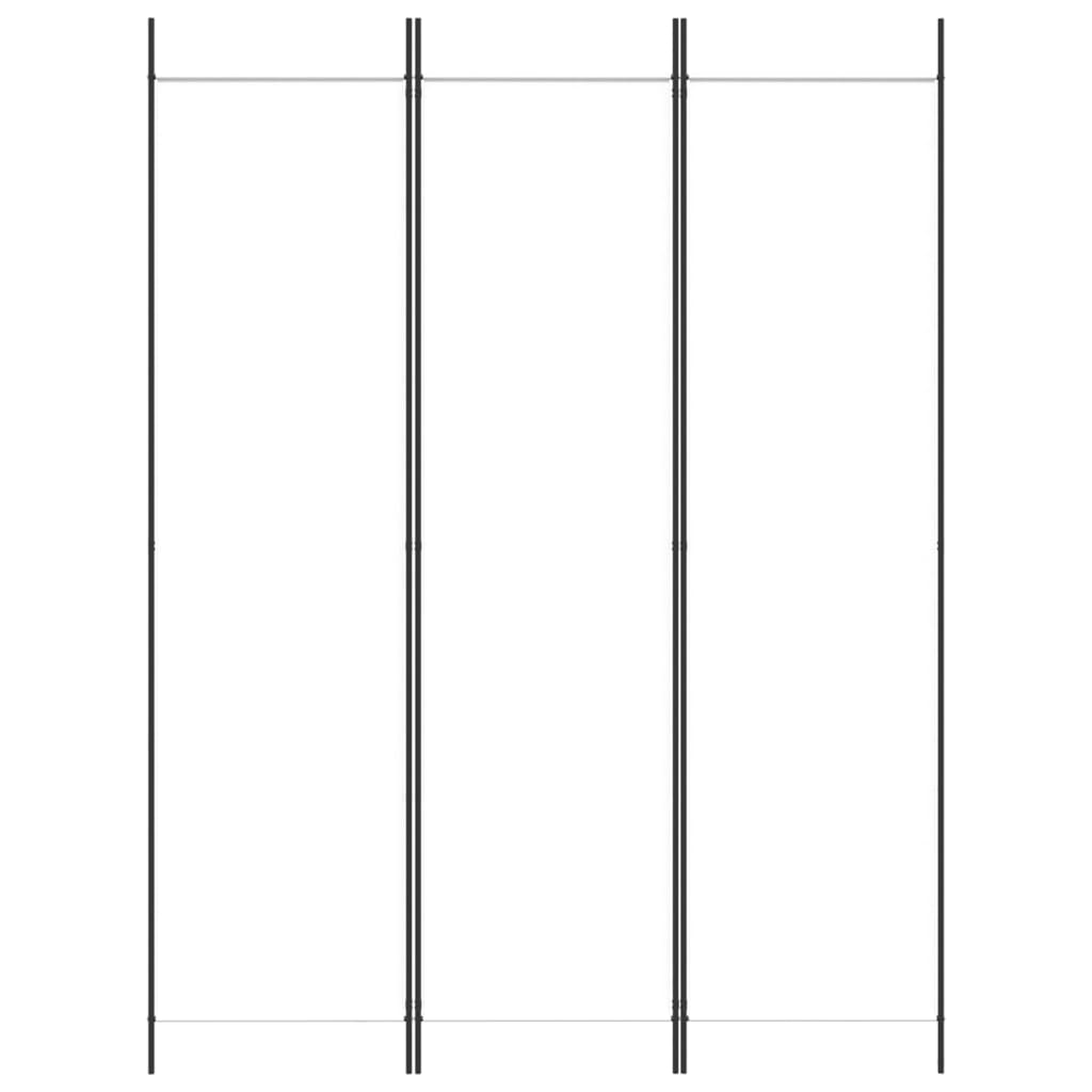 3-tlg. Paravent Schwarz 150x200 cm Stoff