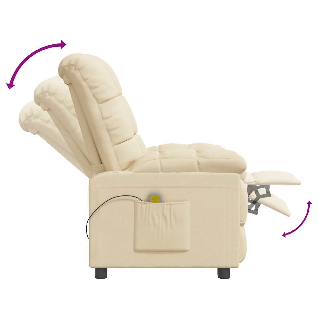 Massagesessel Hellgrau Stoff