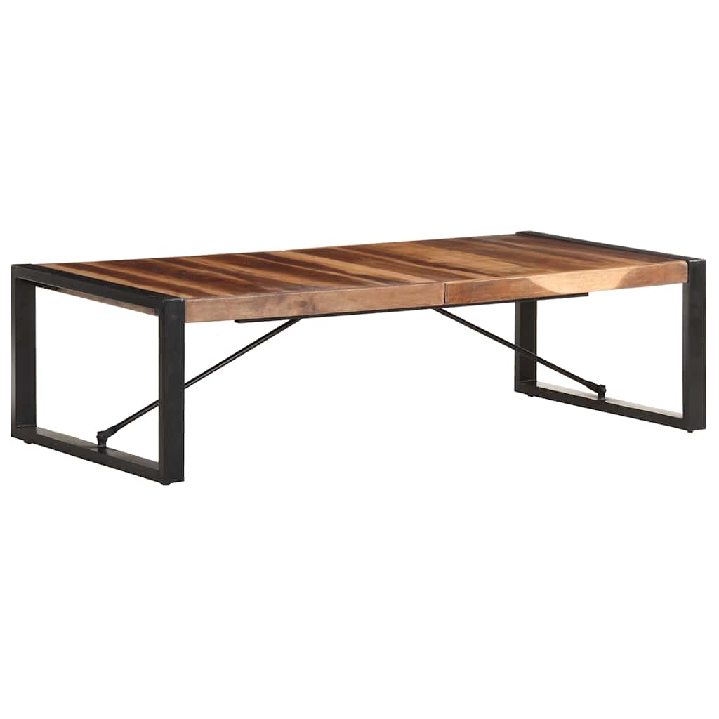 Couchtisch 140x140x40 cm Raues Mangoholz