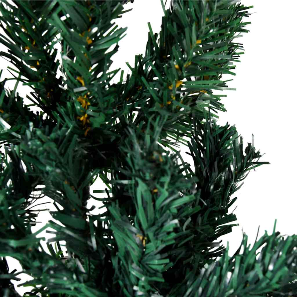 Künstlicher Halb-Weihnachtsbaum mit Ständer Schlank Weiß 180 cm