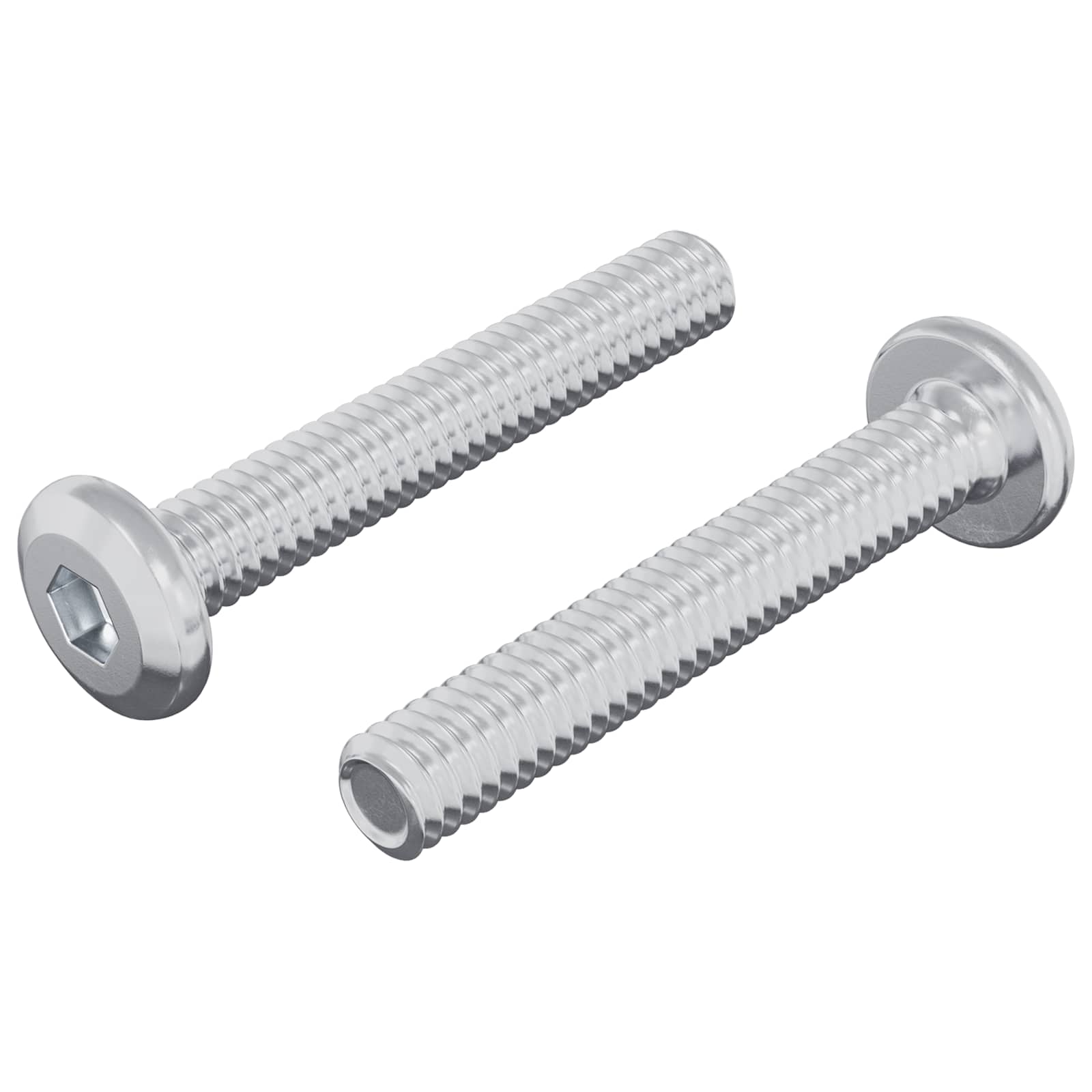 Schraube mit Sperre Uni 2 pcs Silber M6 x 12 mm Stahl