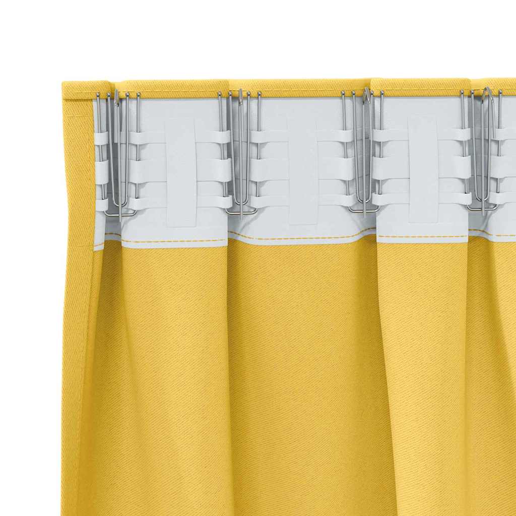 Verdunkelungs-Vorhänge mit Ringen 2 pcs Beige 140 x 140 cm