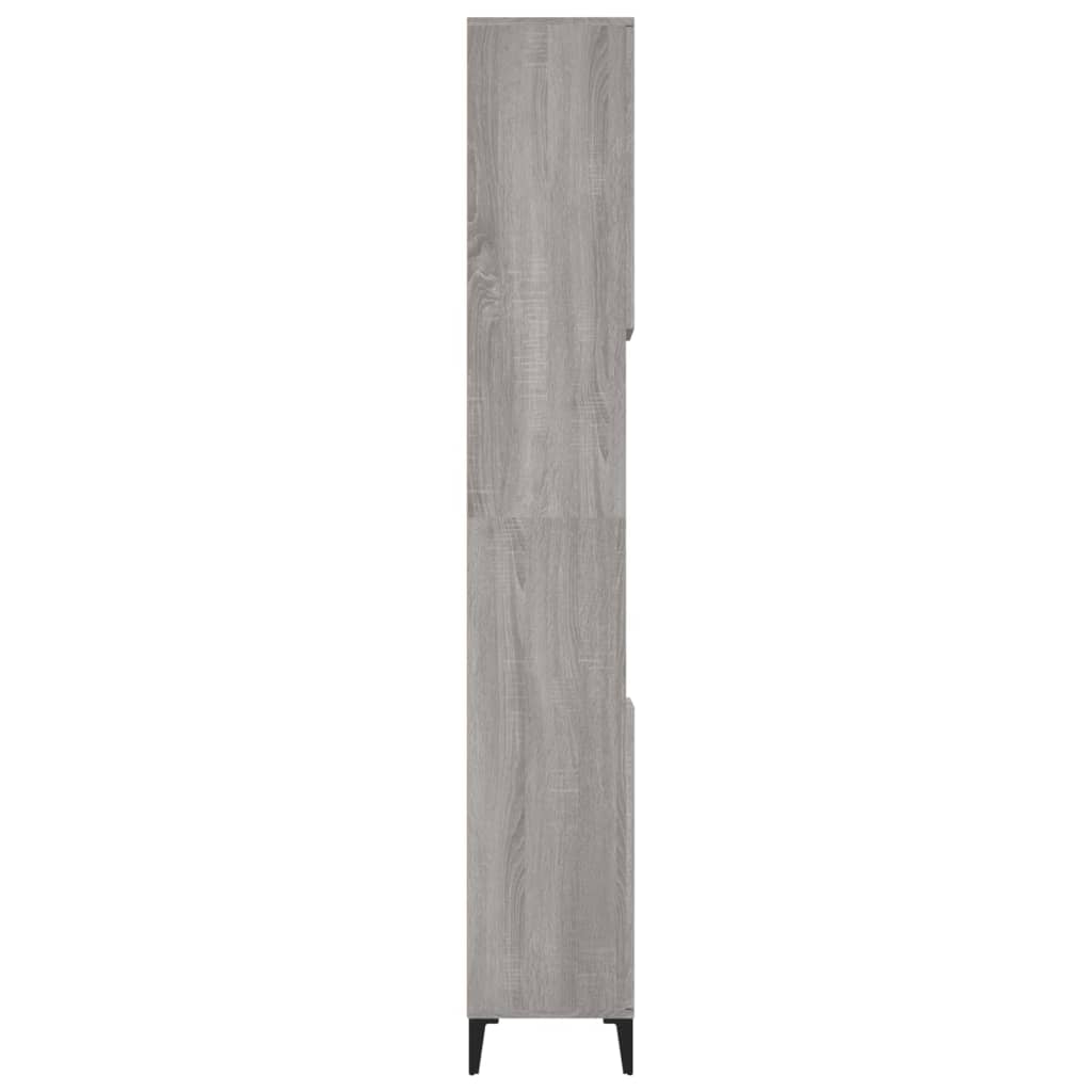 Badschrank Weiß 30x30x190 cm Holzwerkstoff