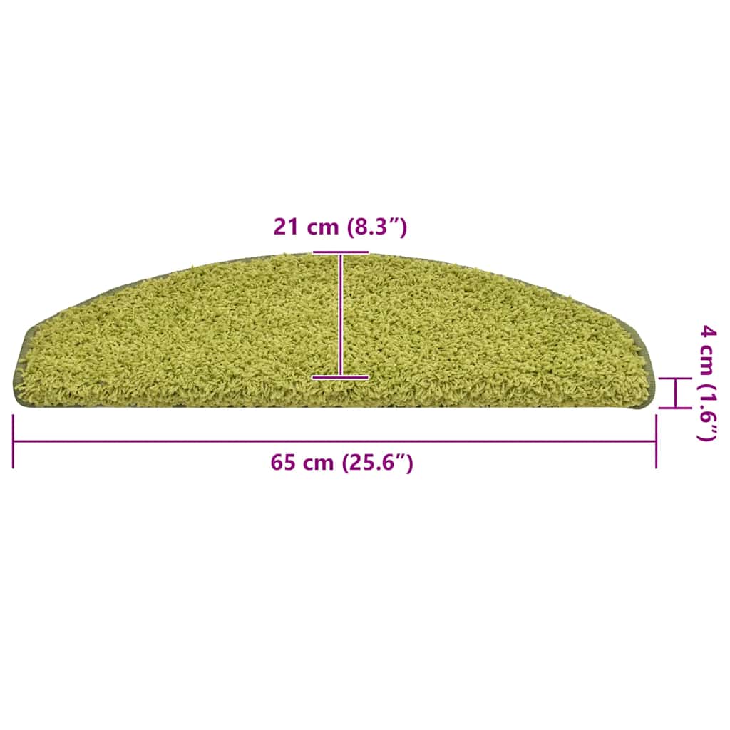 Stufenmatten 15 Stk. 56x17x3 cm Grau Halbrund