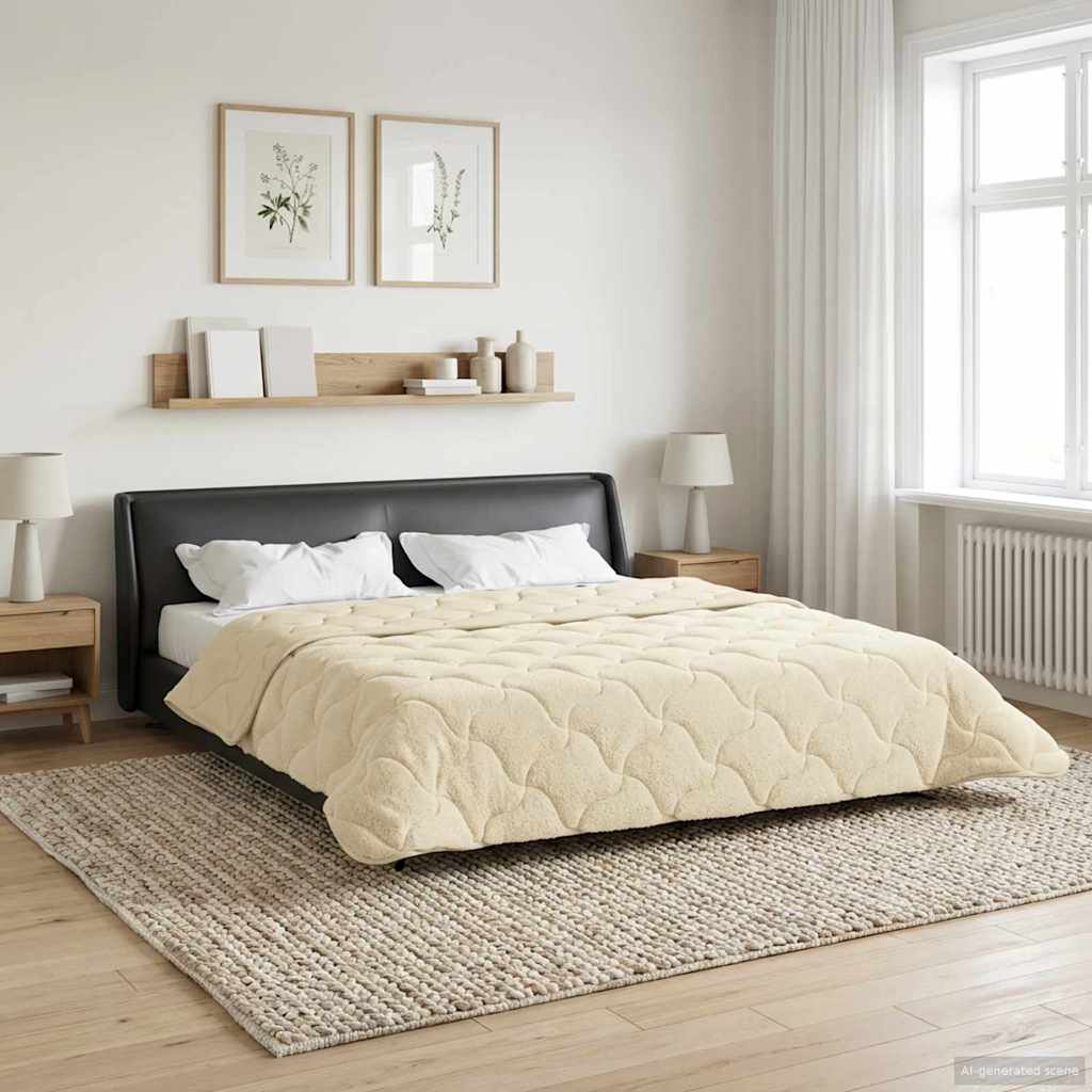 Winterbettdecke Gepolstert Anthrazit 135 x 200 cm