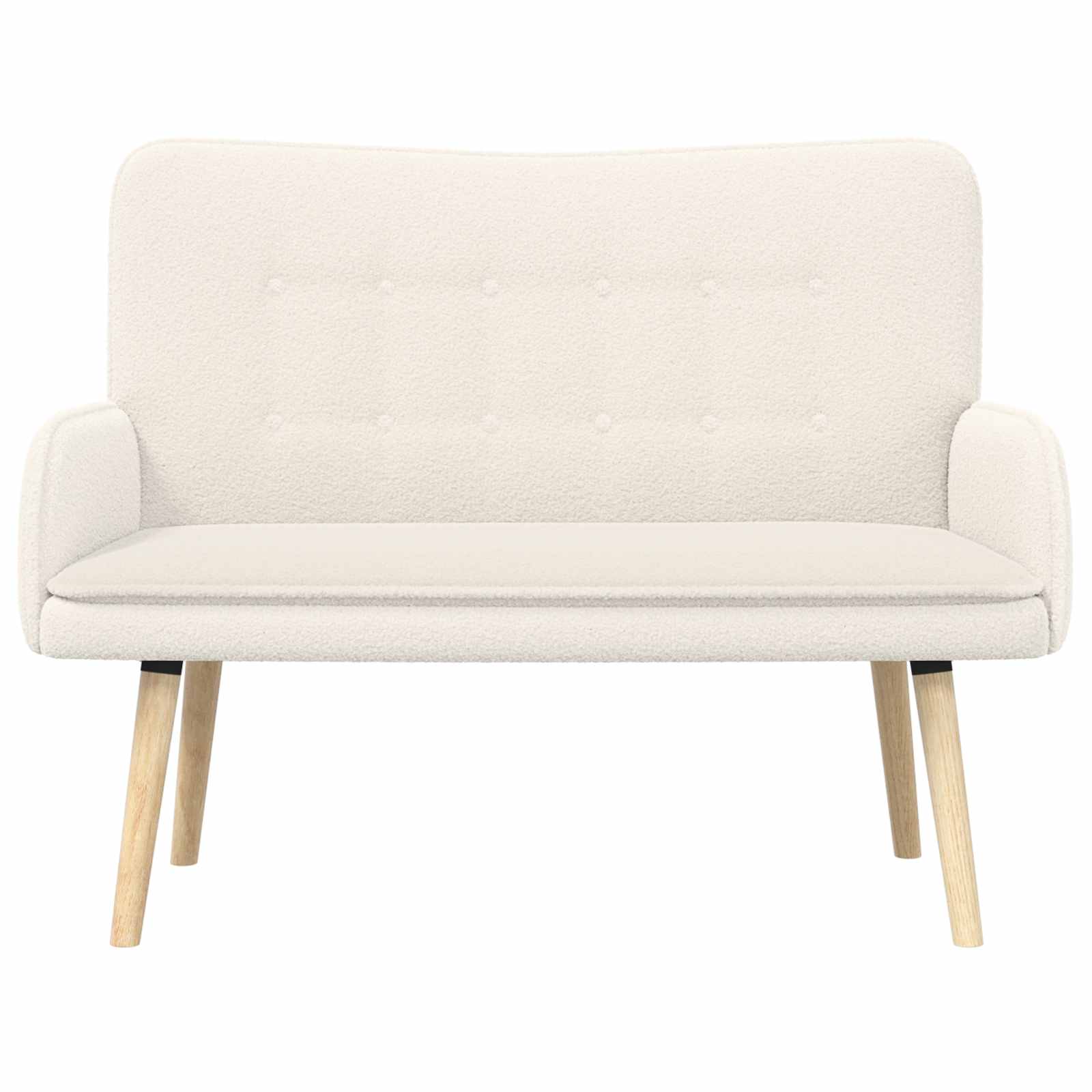 2-Sitzer Sofa Hellgrau 115 x 61 x 87 cm Bouclé