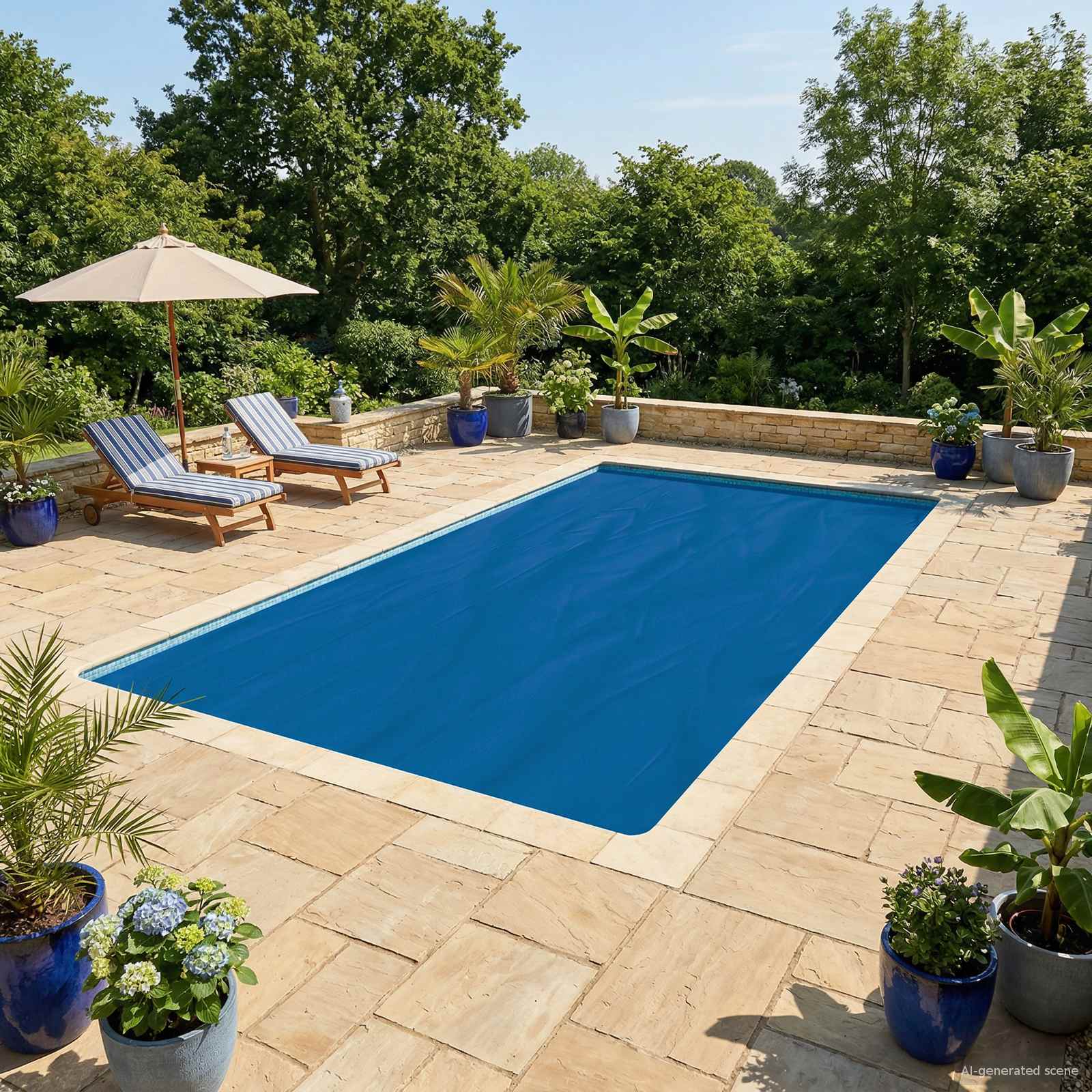 Solar Poolabdeckung 1000 x 500 cm 110 μm Quadratisch PE Schwarz