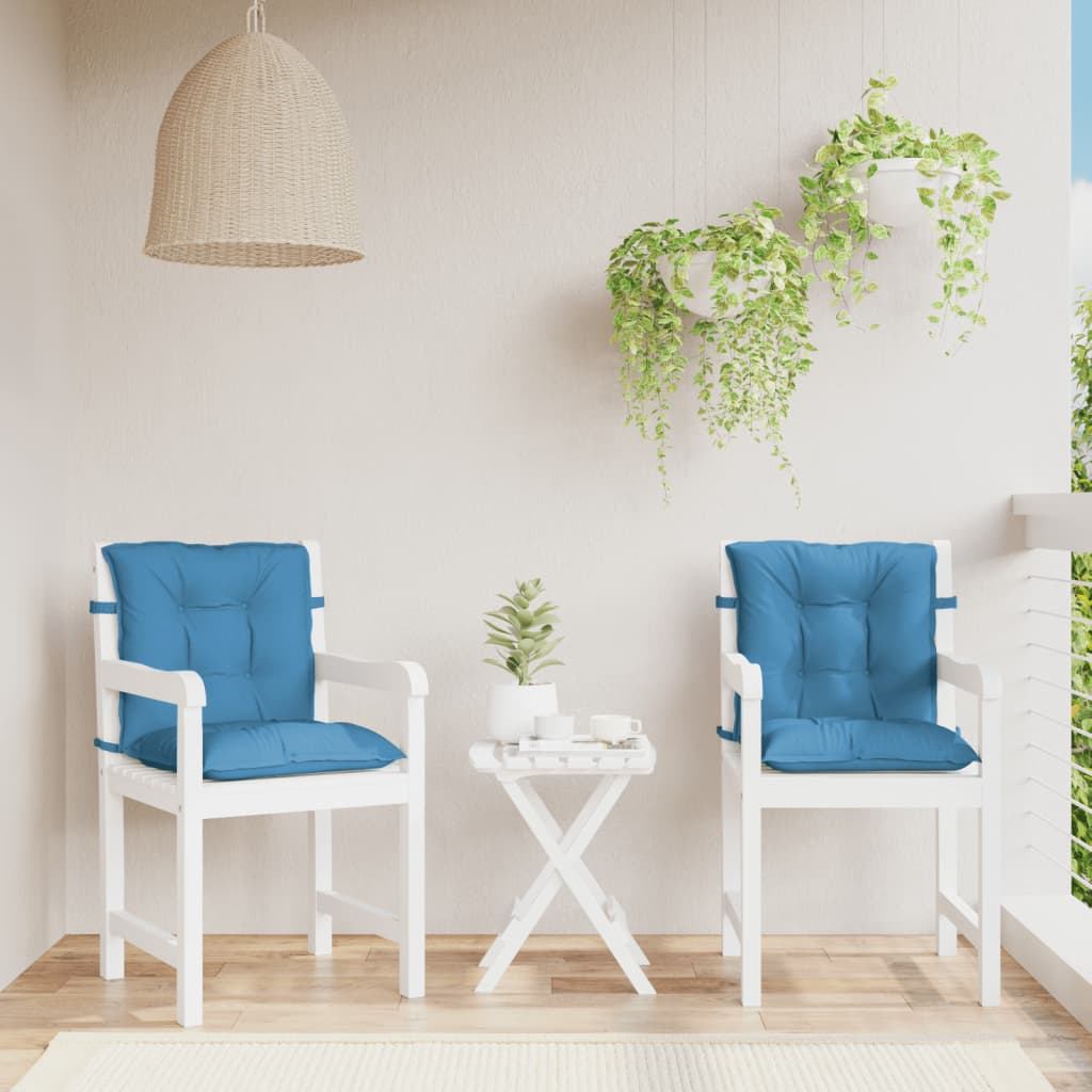 Niedriglehner-Auflagen 2 Stk Melange Anthrazit 100x50x7cm Stoff