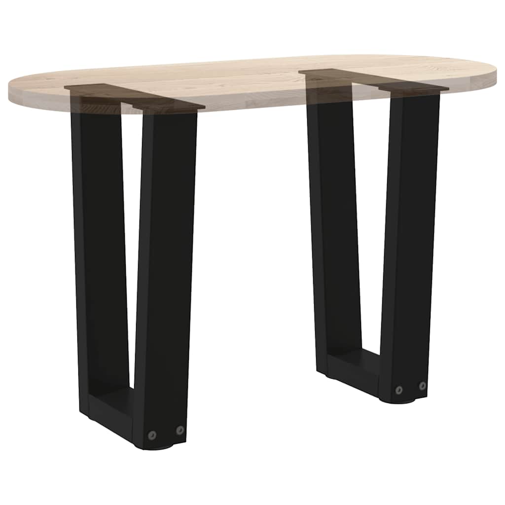 Couchtischbeine V-Form 2 Stück Schwarz 30x(30-31,3) cm Stahl