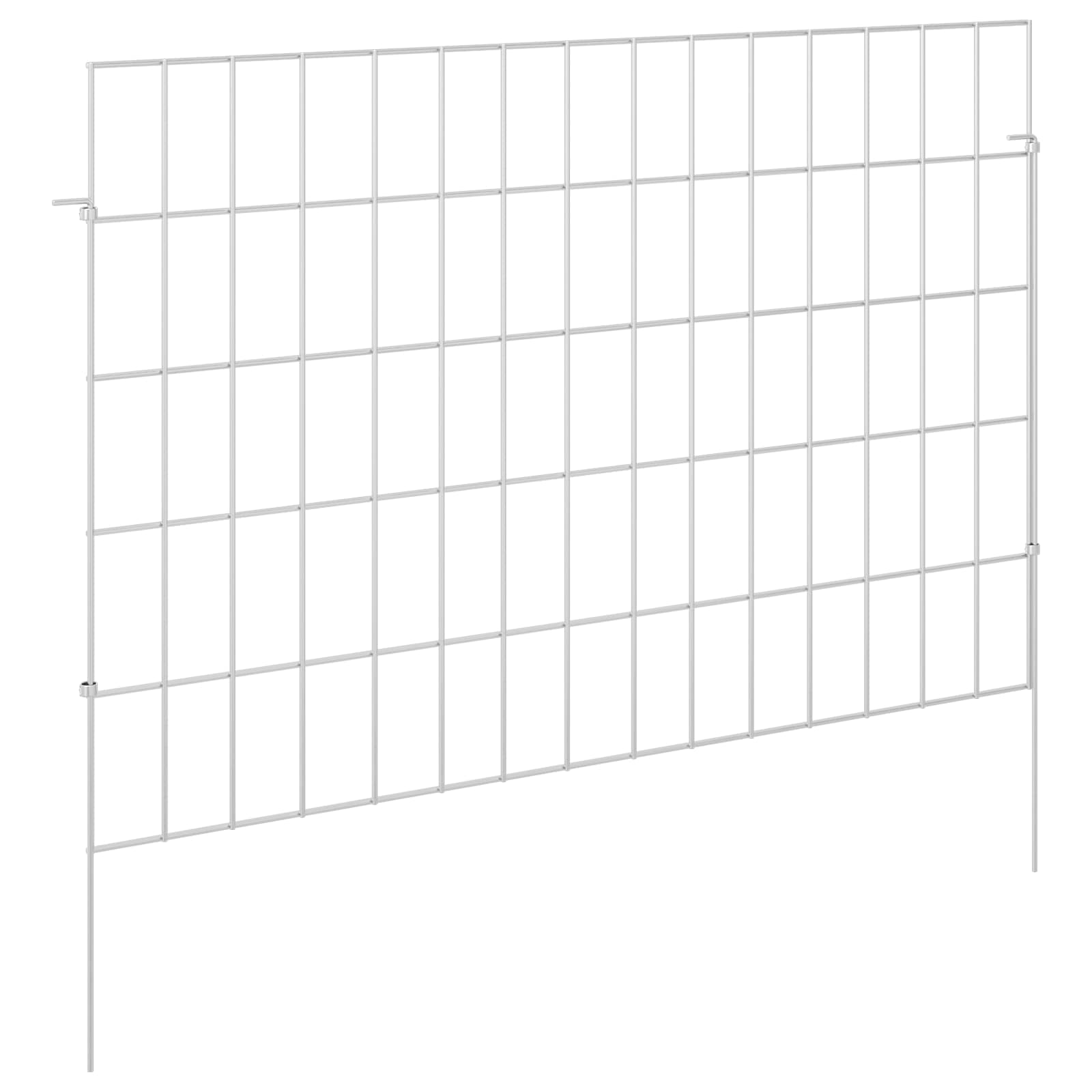 Gartenzaun mit Pfählen 12 pcs 35 x 30 cm Mesh Verzinkter Stahl