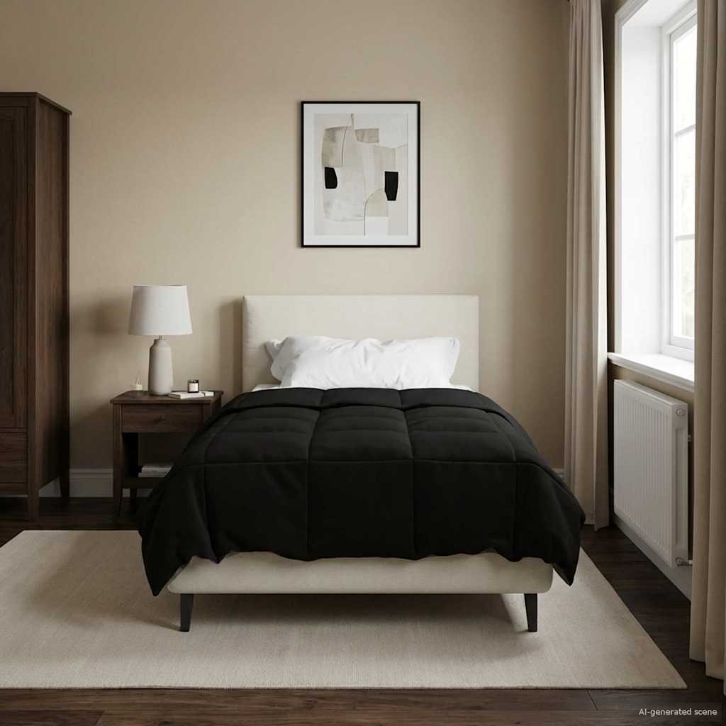 Ganzjahresbettdecke Anthrazit 135 x 200 cm Mikrofaser