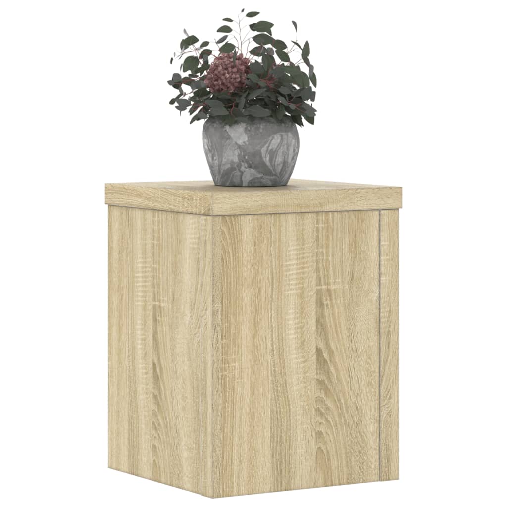 Pflanzenständer 2 Stk. Weiß 33x33x100 cm Holzwerkstoff