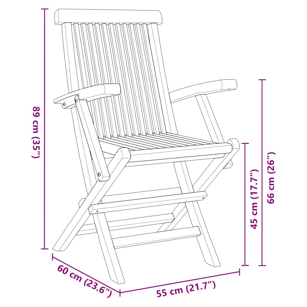 Garten Essgruppe 7 pcs Braun Massivholz Teak
