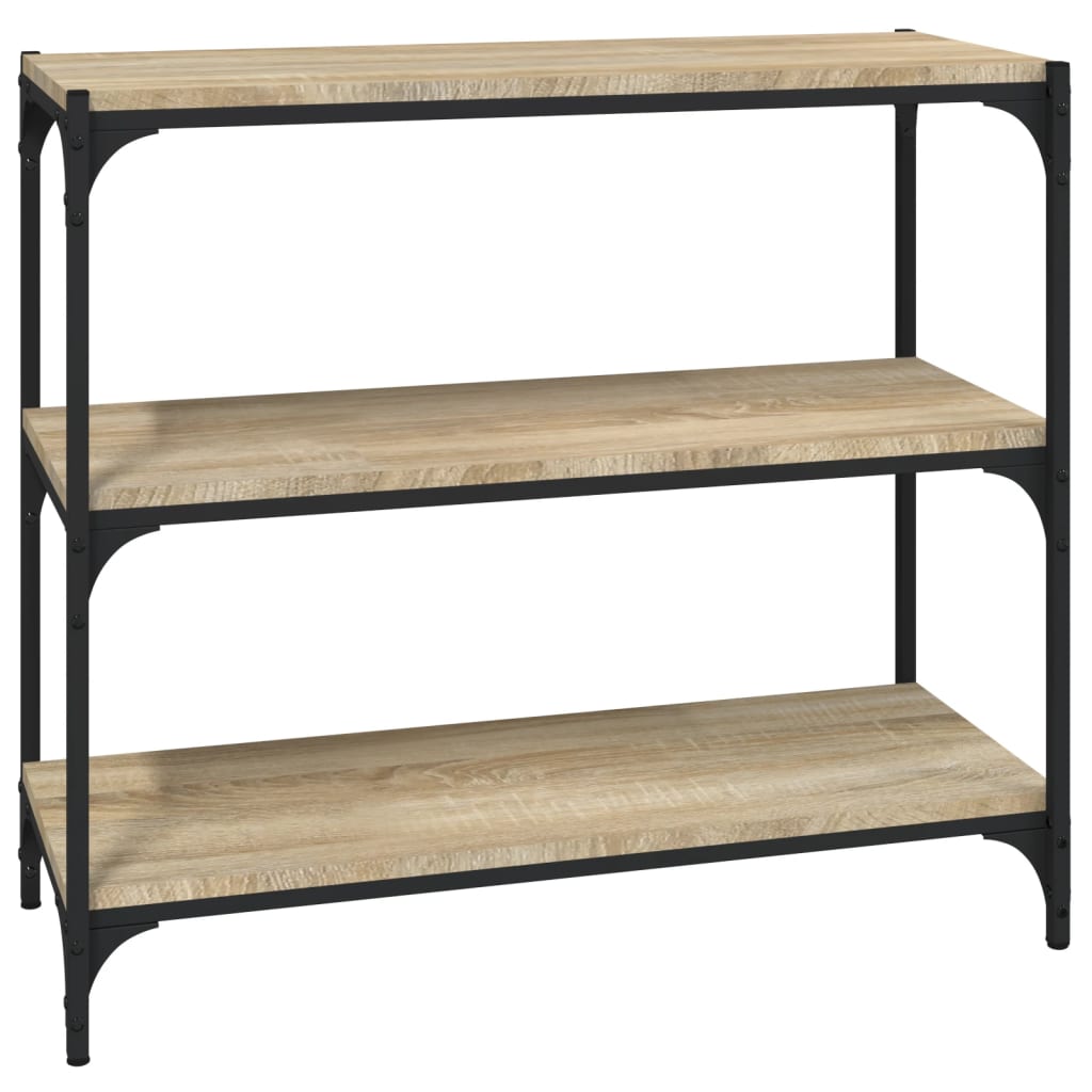 Bücherregal Schwarz 40x33x70,5 cm Holzwerkstoff und Stahl