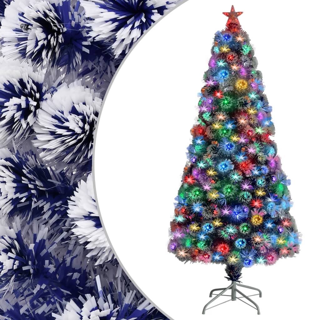 Vorbeleuchteter Weihnachtsbaum mit Ständer und LED 150 cm Glasfaser